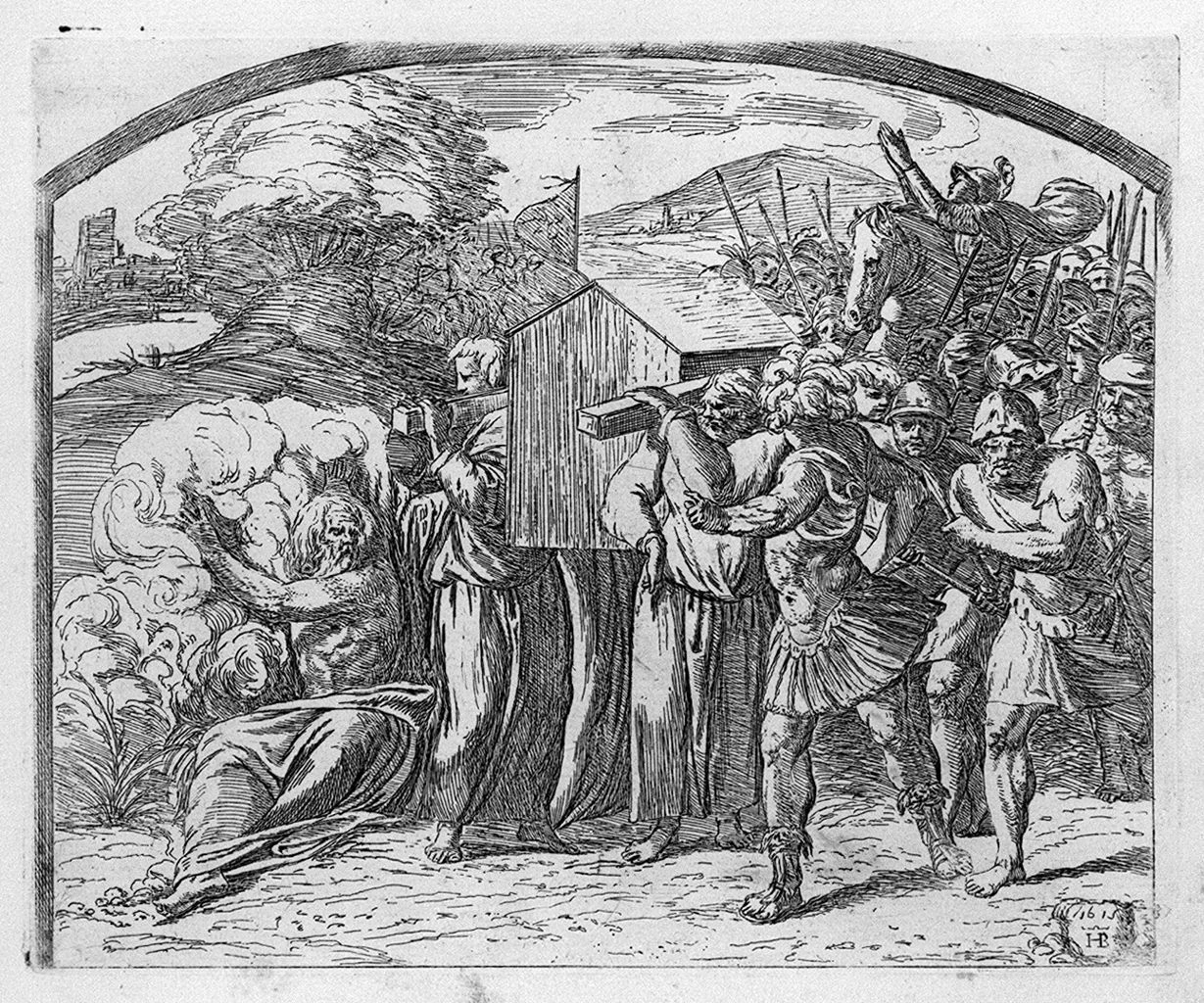 Orazio Borgianni - trasporto dell'arca dell'alleanza a Gerusalemme , da Raffaello, Siena